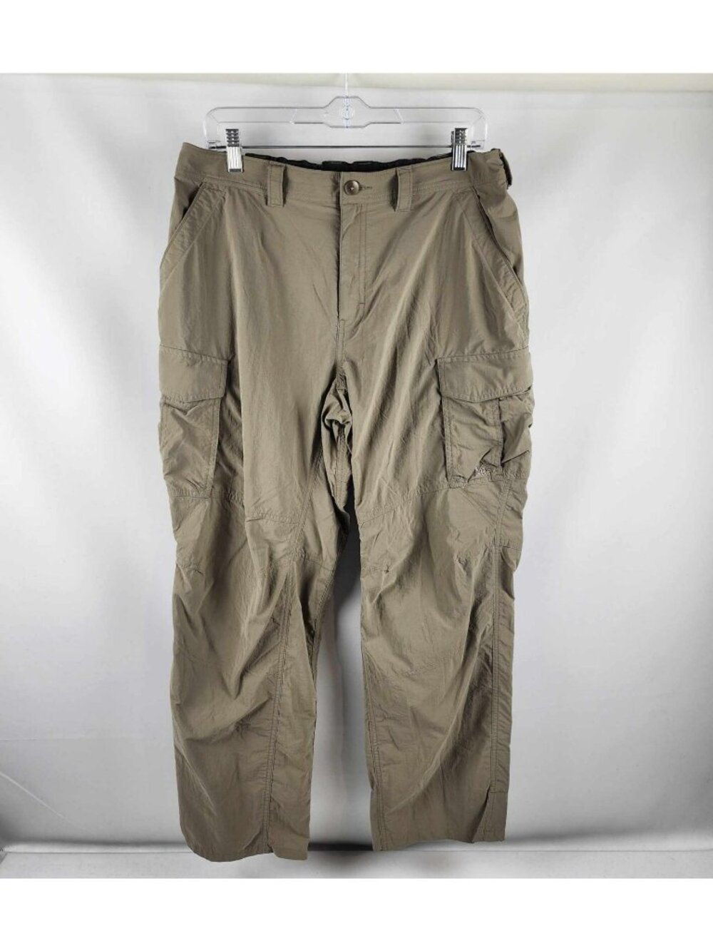 Rei Co-op Pants Women 12 Tall Tan Relaxed Hiking Pants Belted Convertible 32x33